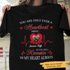 T-shirts A Heartbeat Away Photo Memorial Personalized Shirt Classic Tee / S / Black