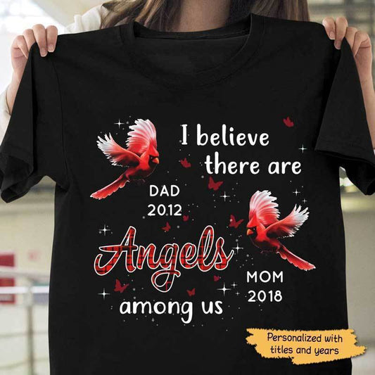 T-shirts Angels Among Us Cardinals Memorial Personalized Shirt (More Styles) Classic Tee / S / Black