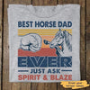 T-shirts Best Horse Dad Ever Just Ask Retro Personalized Shirt Classic Tee / S / Ash