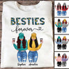 T-shirts Besties Forever Modern Girls Leopard Personalized Shirt Classic Tee / S / White