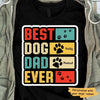 T-shirts Dog Dad Paw Retro Personalized Shirt Classic Tee / S / Black