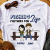 T-shirts Fishing Partners For Life Chibi Couple Personalized Shirt Classic Tee / S / White