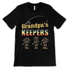 T-shirts Grandpa Keepers Stick Figure Personalized Shirt
