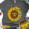 T-shirts Horse Girl Sunflower Personalized Shirt Classic Tee / S / Dark Heather