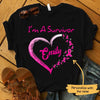 T-shirts I Am A Survivor Breast Cancer Personalized Shirt Classic Tee / S / Black