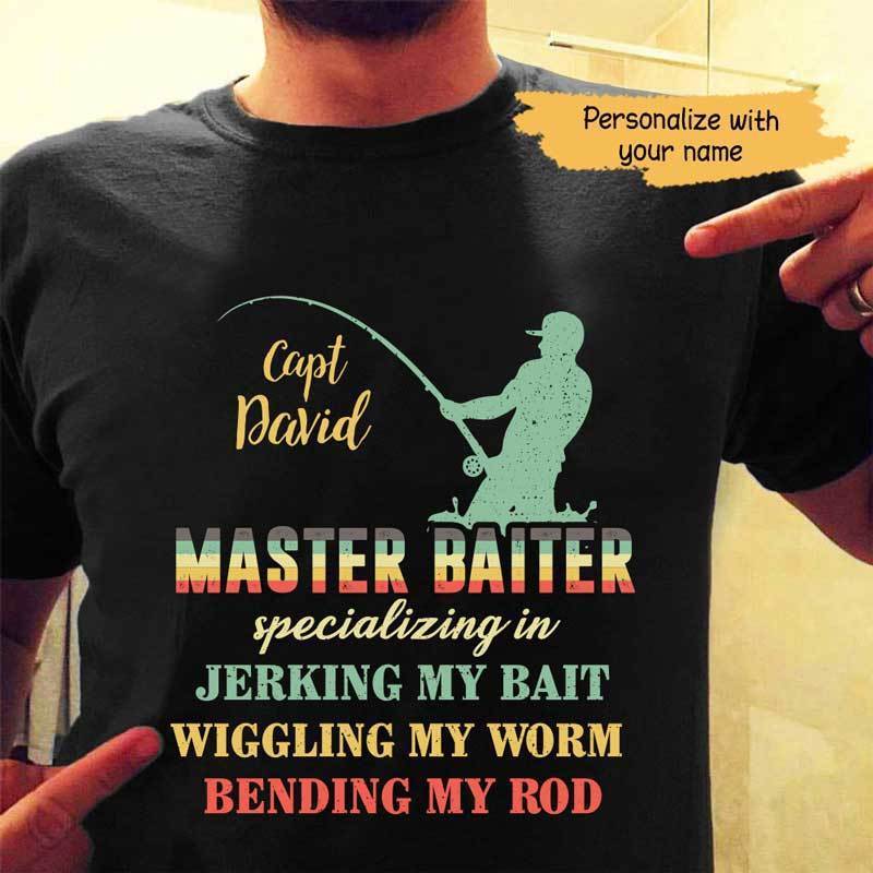 Personalized Fishing Gift - Master Baiter Personalized Shirt - GiftyGifts™️