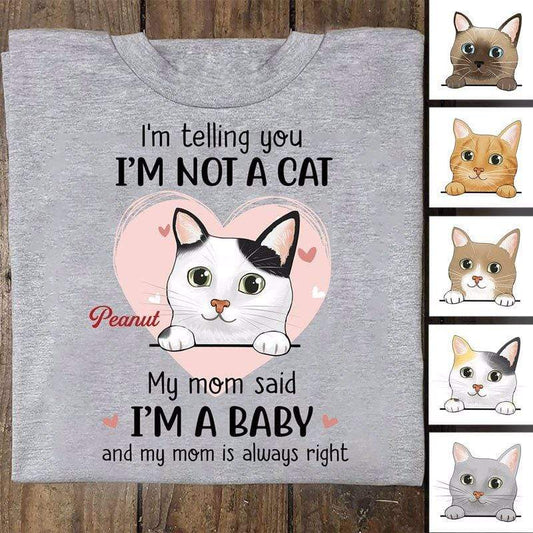 T-shirts My Mom Said A Baby Cats Personalized Shirt Classic Tee / S / Ash