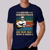 T-shirts Never Underestimate And Old Man With A Guitar Personalized Shirt