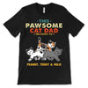 T-shirts Pawsome Cat Dad Retro Personalized Shirt
