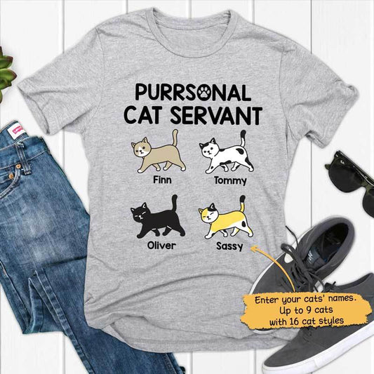T-shirts Purrsonal Cat Servant Personalized Cat Shirt Classic Tee / S / ASH