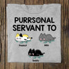 T-shirts Pursonal Servant To Cats Personalized Cat Shirt Classic Tee / S / Ash