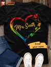 T-shirts Teacher Heart Personalized Shirt Classic Tee / S / Black