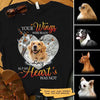 T-shirts Your Wings Were Ready But My Heart Was Not Personalized Dog Memorial Shirt Classic Tee / S / Black