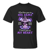 (14% OFF) Purple Butterflies Cross Memorial Personalized Shirt