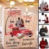 Couple Red Car And Tree Gift For Him For Her Personalized Candle Holder