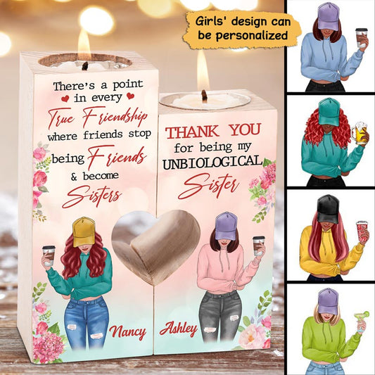 My Unbiological Sister Personalized Candle Holder