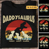 Daddysaurus Grandpasaurus Retro Summer Personalized Shirt