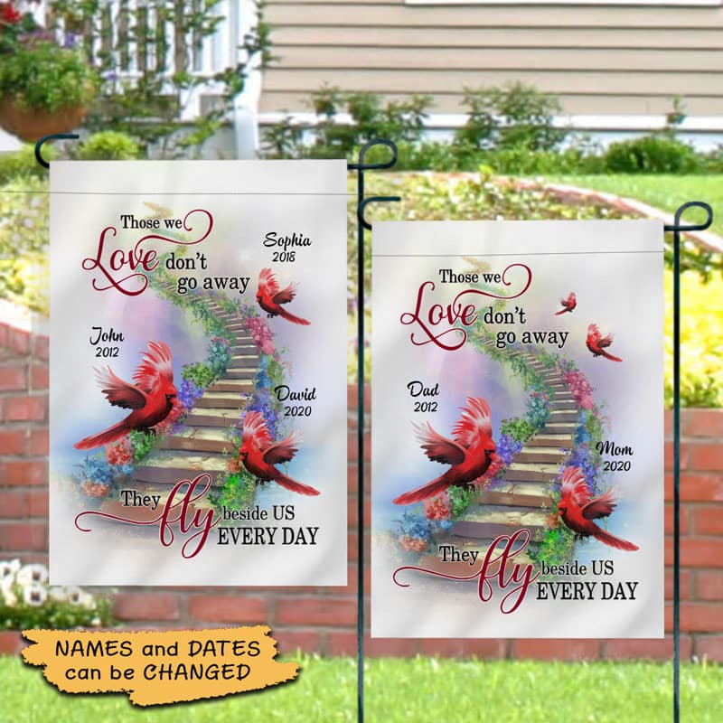 Cardinals Memorial Personalized Garden Flag