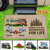Stick Husband And Wife Camping Personalized Doormat