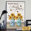 Sunflower Vases Angels Among Us Memorial Personalized Vertical Poster