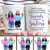 Modern Girls Besties Sisters Front View Personalized Mug