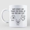 Simple Dog Head Outline Happy Father‘s Day Dog Dad Gift Personalized Mug