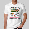 A Camping Man And His Fur Babies Personalized Shirt
