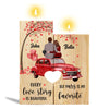 Couple Red Car And Tree Gift For Him For Her Personalized Candle Holder