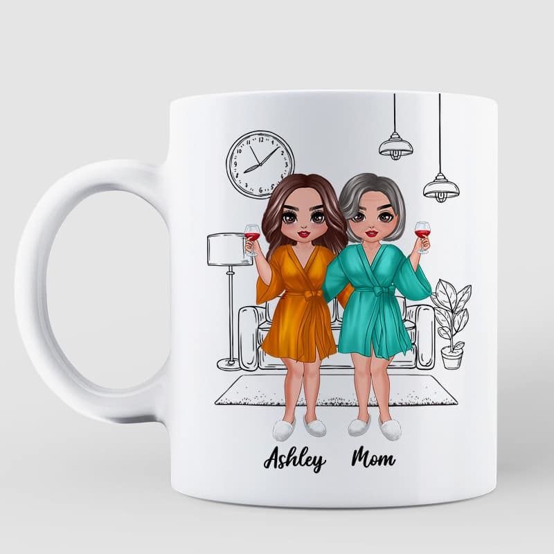 Like Mother Daughter Bathrobe Personalized Mug