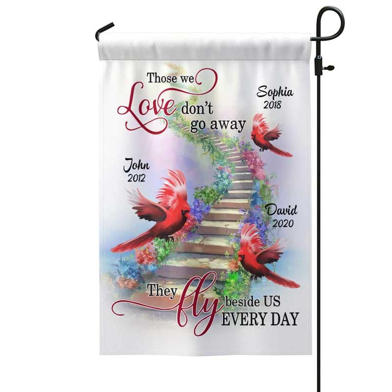 Cardinals Memorial Personalized Garden Flag