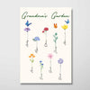 Family Watercolor Flowers Personalized Vertical Poster