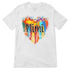 Grandma Melting Colorful Heart Personalized Shirt (Light Color)