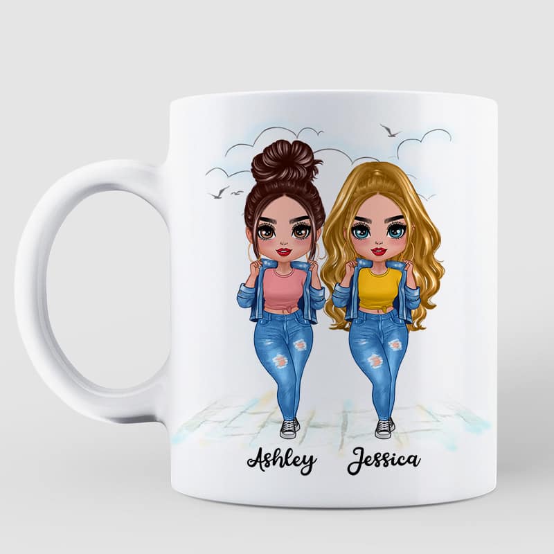 No Greater Gift Cool Doll Gift For Besties Personalized Coffee Mug
