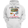 A Camping Man And His Fur Babies Personalized Shirt