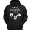 Forget Father‘s Day Simple Dog Head Outline Personalized Hoodie Sweatshirt