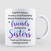 Modern Girls Besties Sisters Front View Personalized Mug