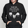 Forget Father‘s Day Simple Dog Head Outline Personalized Hoodie Sweatshirt