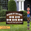 Yard Sign Beware Of Dog Personalized Dog Decorative Yard Sign 1 piece